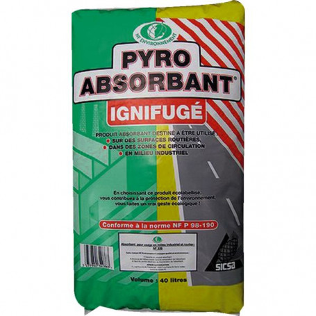 Absorbant végétal ignifugé