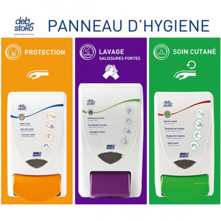 Panneau d'hygiène Industrie 3 étapes