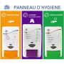 Panneau d'hygiène Industrie 3 étapes