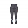 PANTALON DE SERVICE CARGO GRIS AVEC BANDE REFLECHISSANTES T42